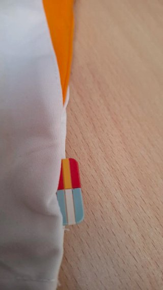 Camiseta Varlión Talla S Naranja/Blanca mujer