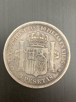 Moneda Antigua Amadeo I Rey de España 1871