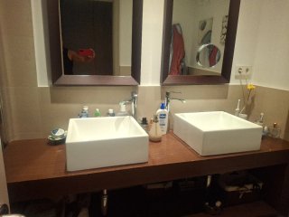 Mueble de baño doble lavabo + espejos (baño comple