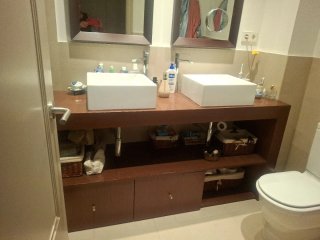 Mueble de baño doble lavabo + espejos (baño comple
