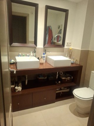 Mueble de baño doble lavabo + espejos (baño comple