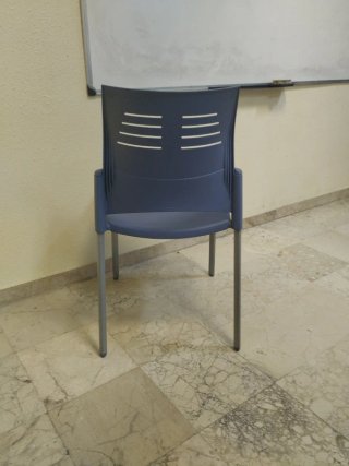 Silla de oficina/estudio azul ergonómica