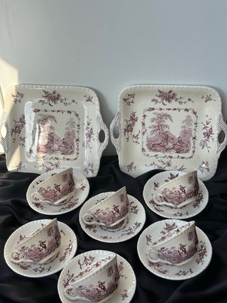 Masons Watteau Juego de Tazas y Platos