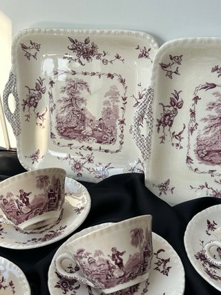 Masons Watteau Juego de Tazas y Platos