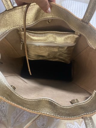 Bolso shopper piel dorado