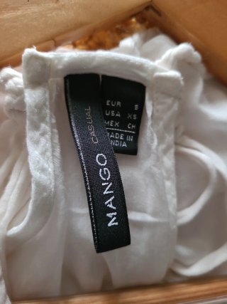 Camiseta Mango Halter Blanca T S, espalda nadador
