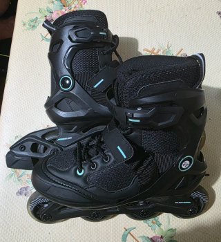Patines en línea 4 ruedas negros talla 38