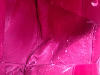 Borsa Furla rossa con borchie dorate