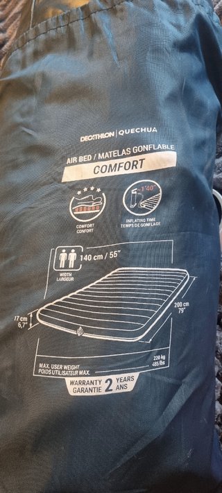 Colchón Hinchable Quechua Comfort 2 Personas