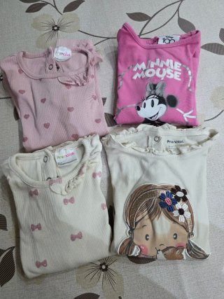 Set 4 magliette bimba manica lunga