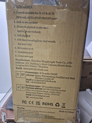 Giradischi Retro Bluetooth S450 Nuovo
