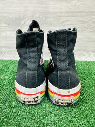 Converse donna nere arcobaleno taglia 39