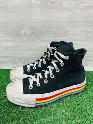 Converse donna nere arcobaleno taglia 39