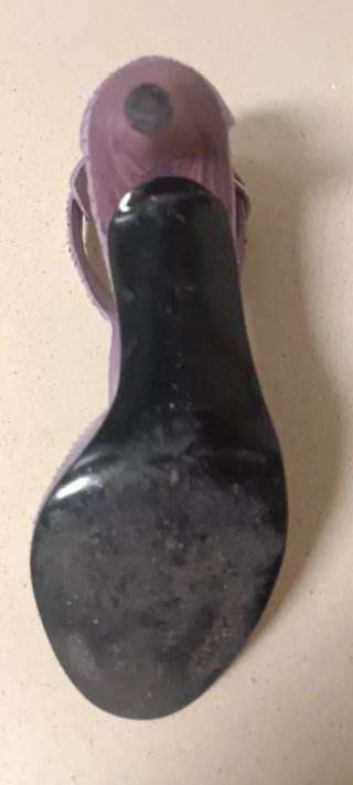 Sandalias de tacón moradas