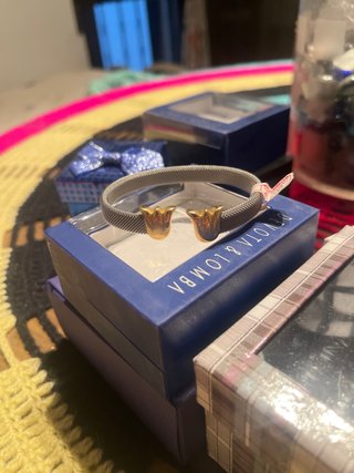 Pulsera Plata con Extremos de Oro Mazizo