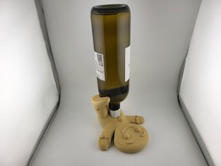 Soporte botella vino jengibre expositor mesa 3D