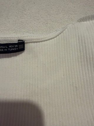 Zara Blanco Rib vestido largo con abertura lateral