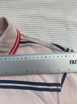 Polo Fred Perry rosa palo de rayas talla XS