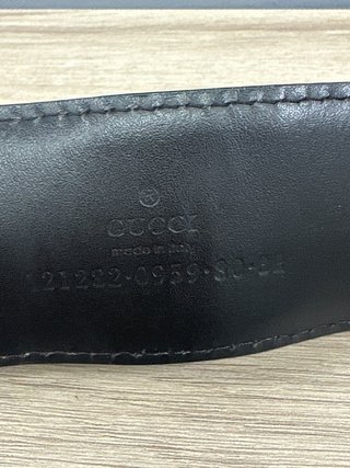 Cinturón Gucci GG Crema Marrón