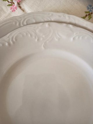 Vajilla Porcelana Blanca Alhambra Filo Dorado