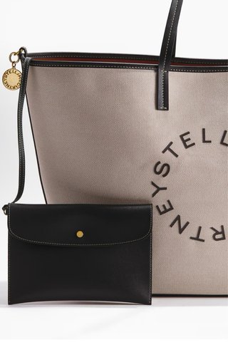 Borsa Stella McCartney x HM Beige Nero Grande