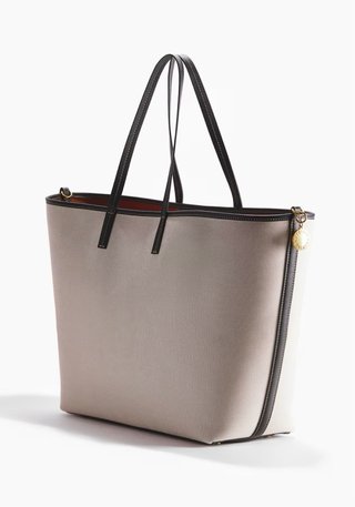 Borsa Stella McCartney x HM Beige Nero Grande