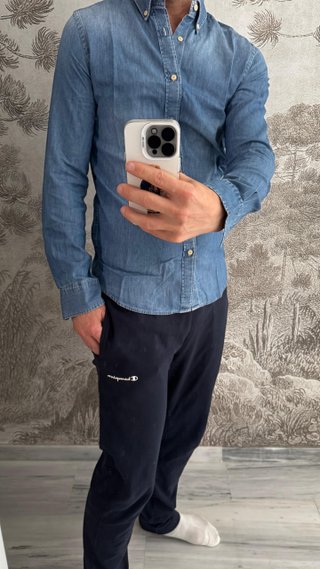 Camisa Scalpers Denim Azul Slim Fit Talla 38