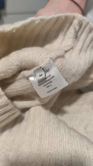 Jersey lana trenzado beige Talla M