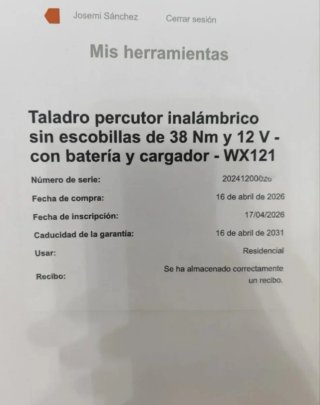 Taladro Percutor WORX 12V Brushless