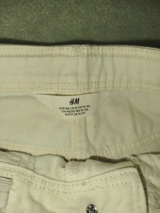 Falda H&M Niña Blanca 10-11 Años