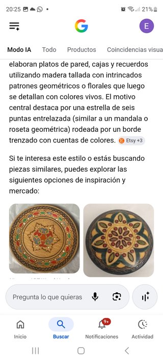 Plato decorativo artesanal pintado a mano