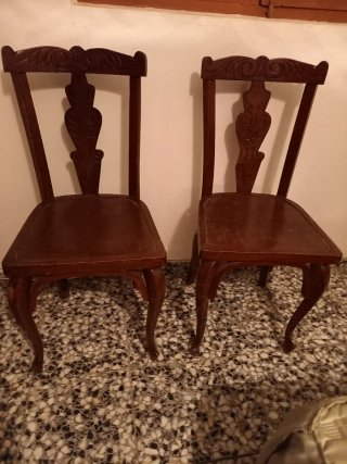 Sillas antiguas vintage patas curvas