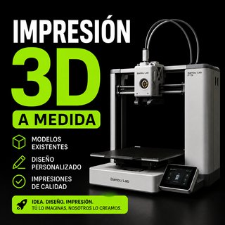 Servicio impresion 3D a medida diseño piezas PLA
