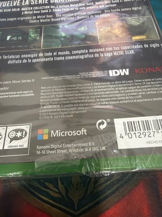 Metal Gear Solid Master Collection Vol. 1 Xbox