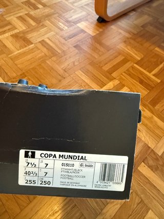 Botas de fútbol Adidas Copa Mundial Talla 40.5