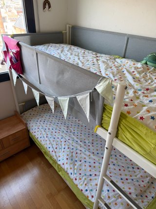 Litera Ikea Metal Gris/Blanco + colchones