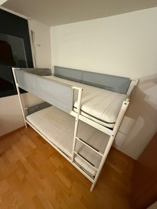 Litera Ikea Metal Gris/Blanco + colchones