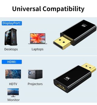 Adattatore HDMI a DisplayPort 4K