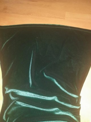 Vestido de terciopelo drapeado