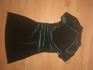Vestido de terciopelo drapeado