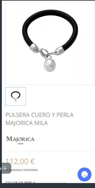 Collar y pulsera Majorica perla