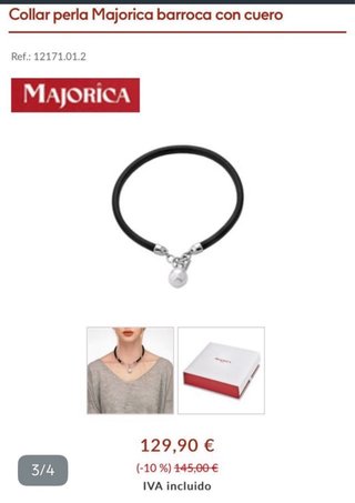 Collar y pulsera Majorica perla