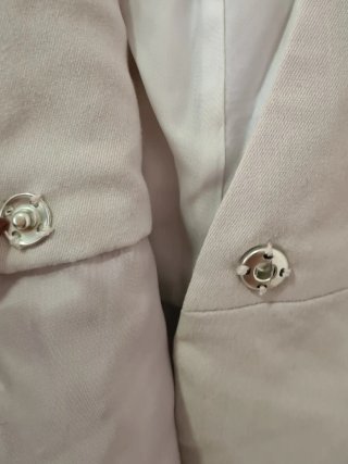 Blazer H&M Peplum Gris Claro S