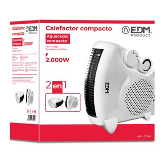 Calefactor Compacto 2 en 1 EDM 2000W