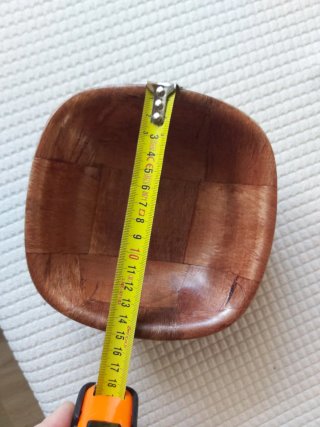 Contenitore legno quadrato svuotatasche