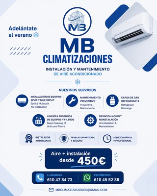 Instalación y mantenimiento de aire acondicionado
