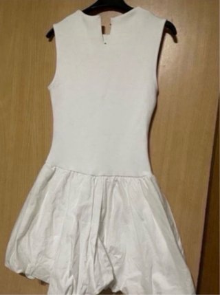 Vestido Zara Globo Blanco