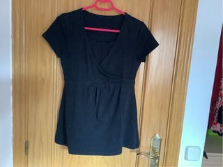 Camiseta de lactancia negra