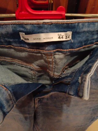 Vaqueros Lavados Azul Talla 44
