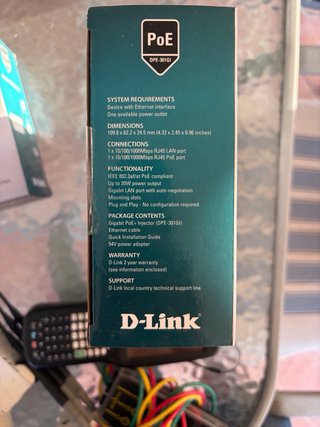 D-Link Gigabit PoE+ Injector DPE-301GI